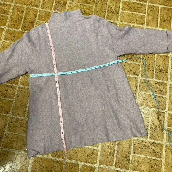 Tahari Mauve Mock Turtleneck Sweater - Picture 13 of 13